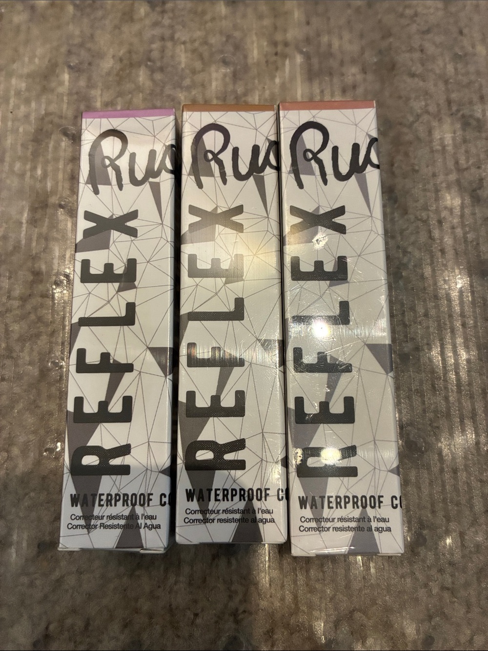 RUDE Reflex Waterproof Concealer Trio - Pink, Beige, Peach
